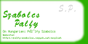 szabolcs palfy business card